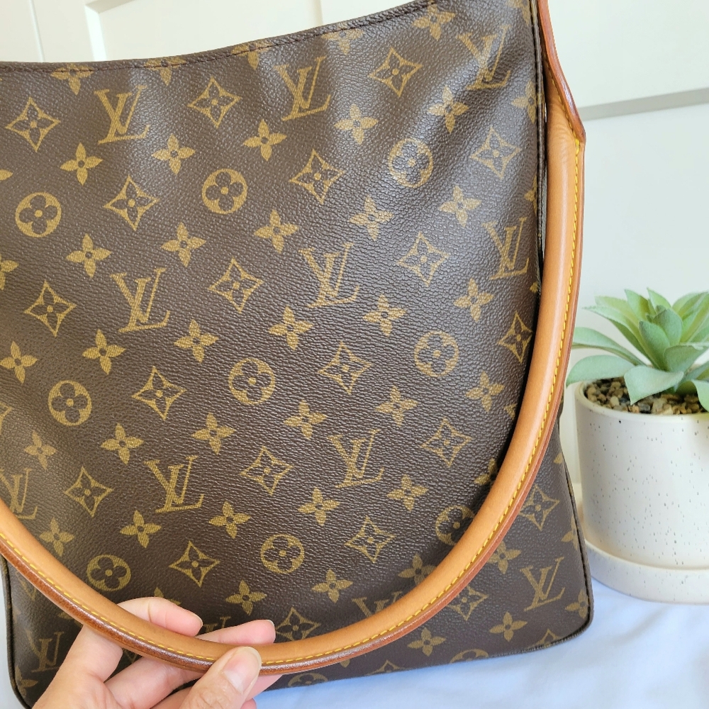 💕DISCONTINUED Very Rare Shoulder Bag LOUIS VUITTON Looping GM Monogram - Picture 6 of 15